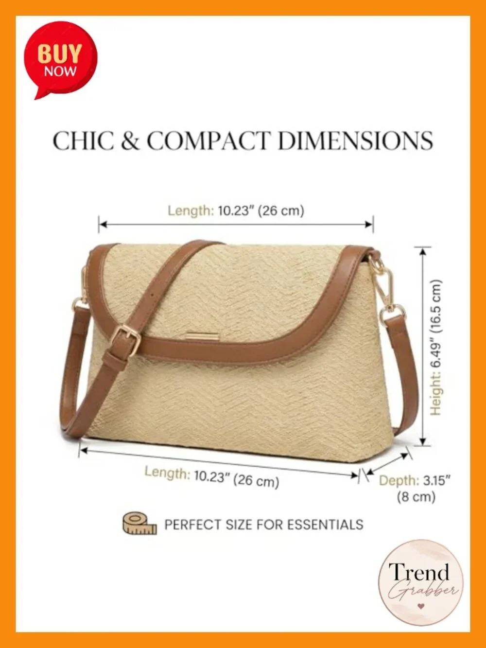 Woven Raffia Straw Tote with PU Handle, Boho Beach Shoulder Bag